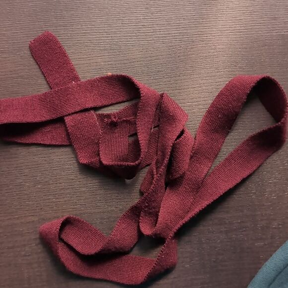 Roccobarocco burgundy wool blend sweater  dress size M 3/4 sleeves VINTAGE - Picture 9 of 9